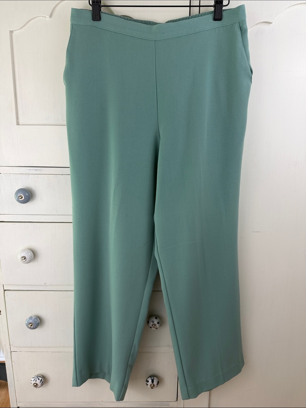 Alfred Dunner Seafoam Wide-Leg Pants 12